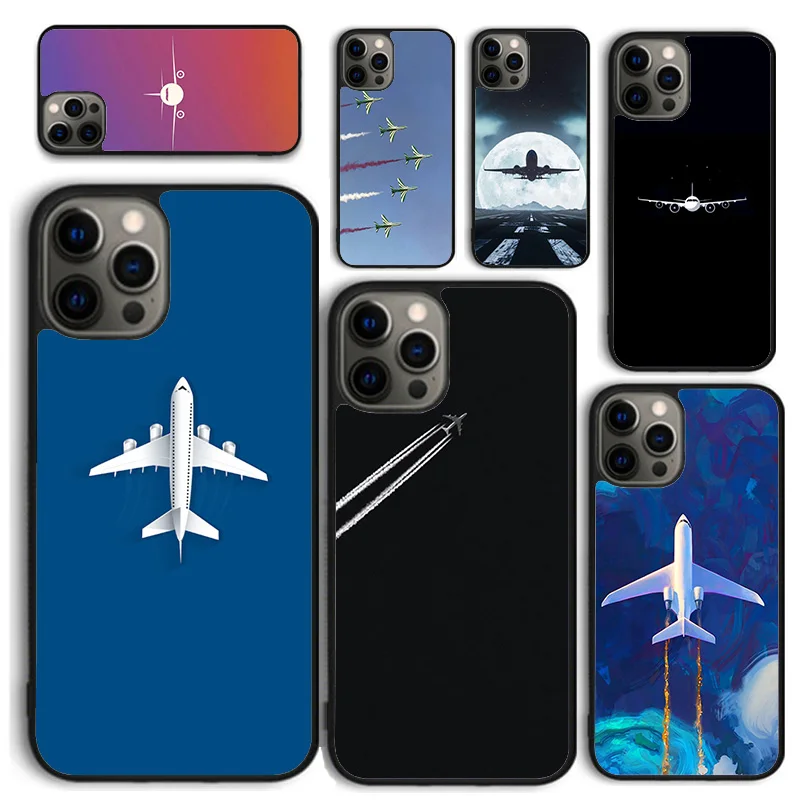 Aircraft Plane Airplane Phone Case for iPhone 17 Air 16 15 14 12 13 PLUS 11 PRO MAX Back Cover Fundas Shell