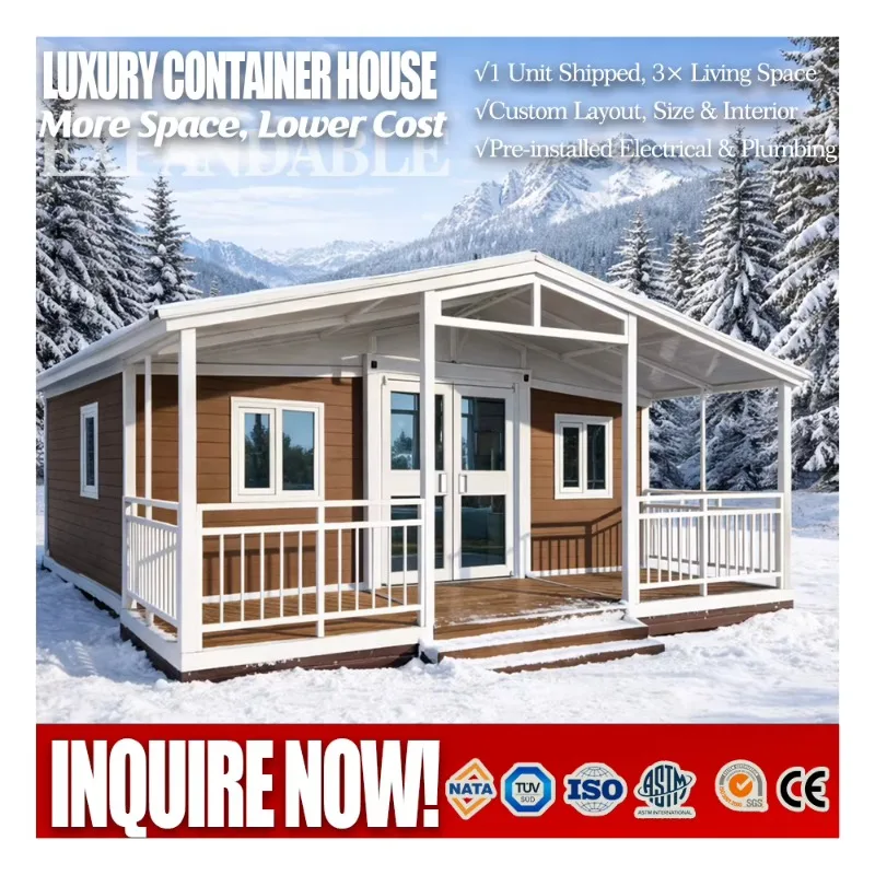 Customized Cheap Price Modular Folding Tiny House 2 3 4 Bedrooms Prefabricated Mobile Home 20ft 40ft Prefab Expandable Container