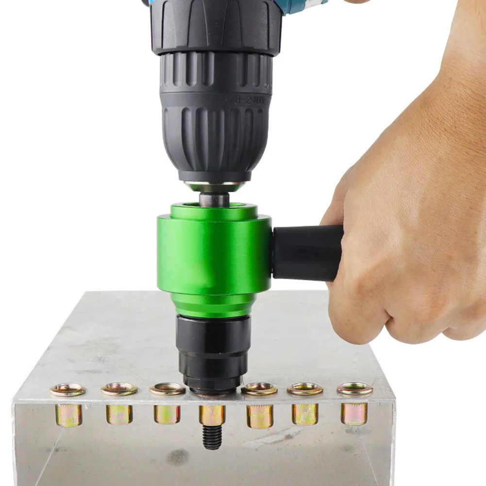 Nut Drill Adapter Adapter Kit Compact Size Cordless Rivet Tool Easy Operation Heat-Treated Materials Lightweight Design