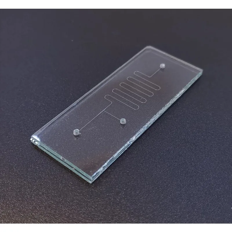 Microfluidic glass microsphere droplet chip, flow focusing type oil-in-water microsphere Droplet generator