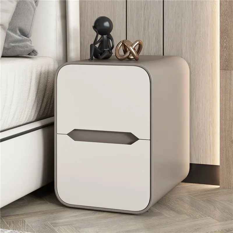 

Bedside table Cream wind explosion Bedside table Small narrow rental house Household Internet celebrity Simple storage