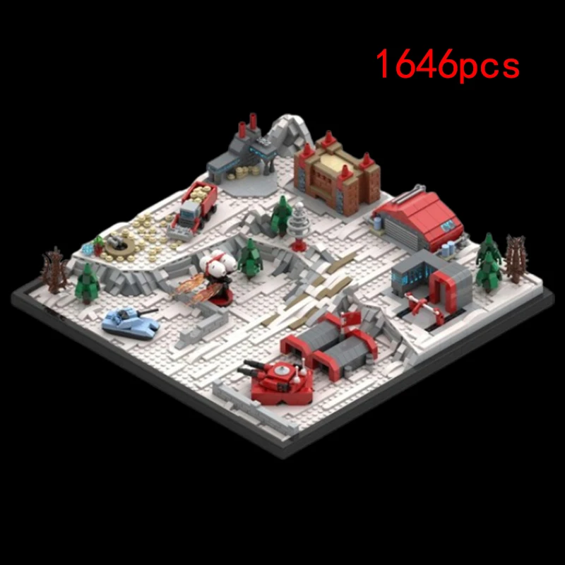 Spot MOC-142272 diorama 1646pcs small particle assembly block building model toy gift set