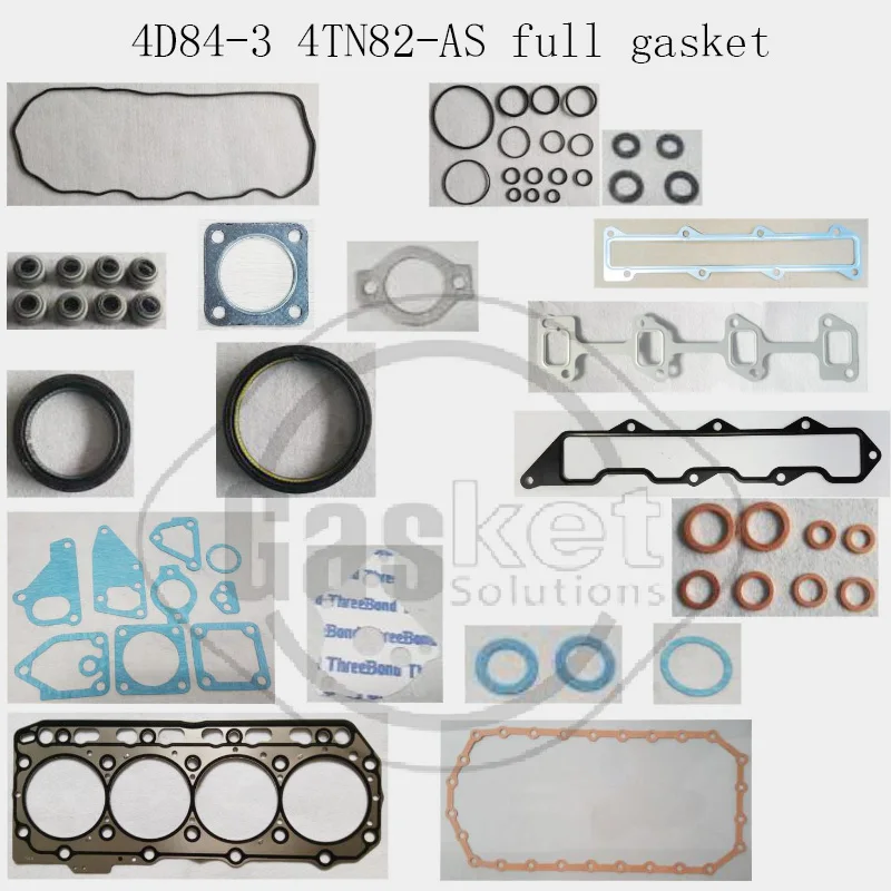 4D84-3 4TN82-AS Full Gasket Set for Yanmar Digger  Loader Tractor