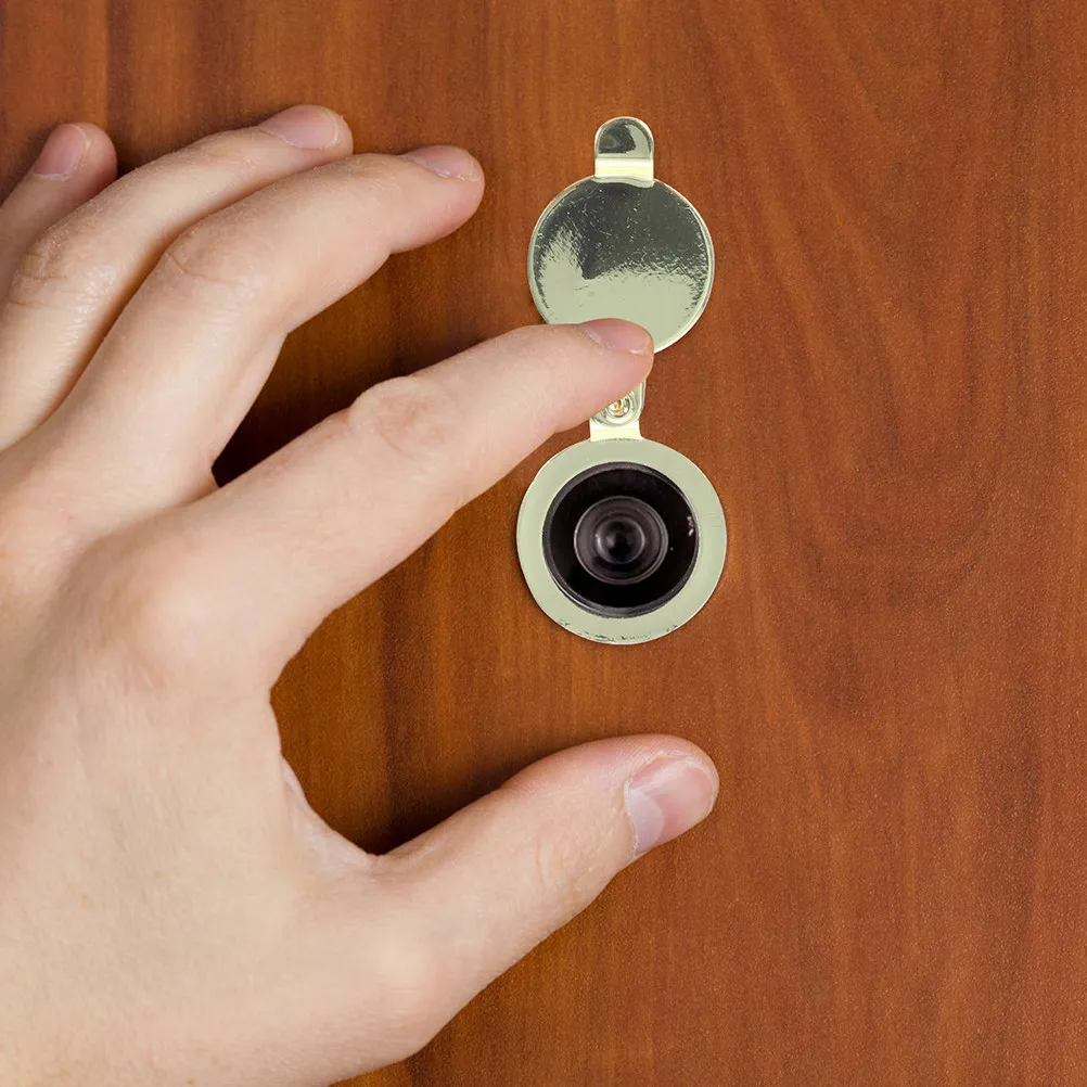 High-Security Copper Peephole Cover Door Viewer Privacy Cover Plate for Inside Apartment Door Anti-Peeping Rustproof Home