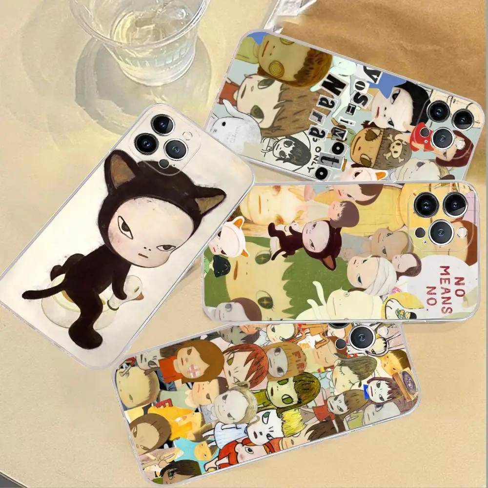 Yoshitomo Nara Phone Case Silicone Soft for iphone 15 14 13 12 11 Pro Mini XS MAX 8 7 6 Plus X XS XR Cover