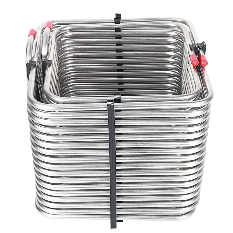 Beer Cooler Coil Tubing for Jockey Box, 2-Layers Square Shape Homebrew Coiling Chiller Cool Beverages Dispenser