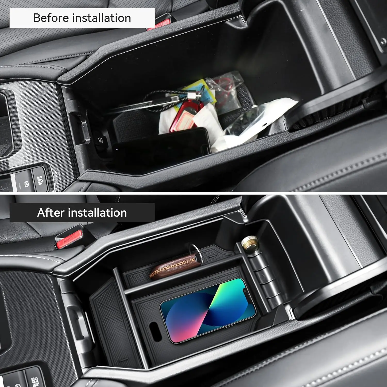 Center Console Organizer for 2023-2025 Honda Accord 11th Gen ABS Storage Tray Insert Anti-Slip Interior Accessories