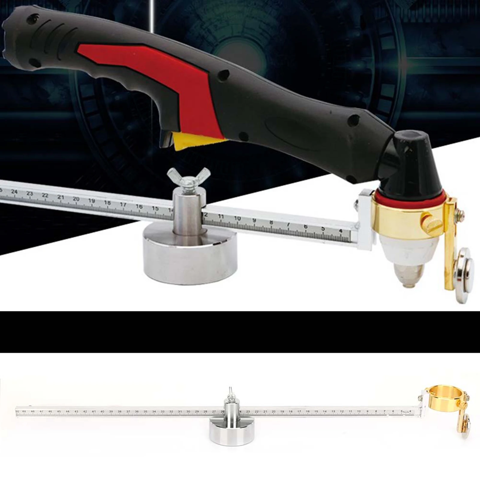 

10-100cm Adjustable Cutting Torch Circle Compass Cutting Roller Magnetic Guide Wheel for P80 Cutting Torch Accessory