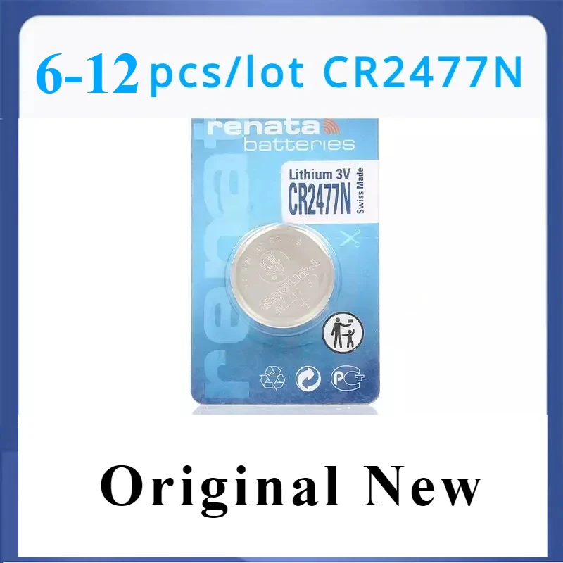 6-12pcs/lot Renata CR2477N 3V Swiss Battery capacitor for T-type instruments & more