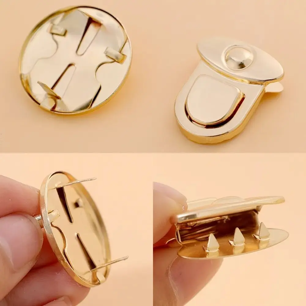 3pcs Women\'s Lock Clasp DIY Craft Hand Bags Clasp Catch Buckles Metal Snap Clasp Locks Wallet Fasteners Wallet Buckle Totes