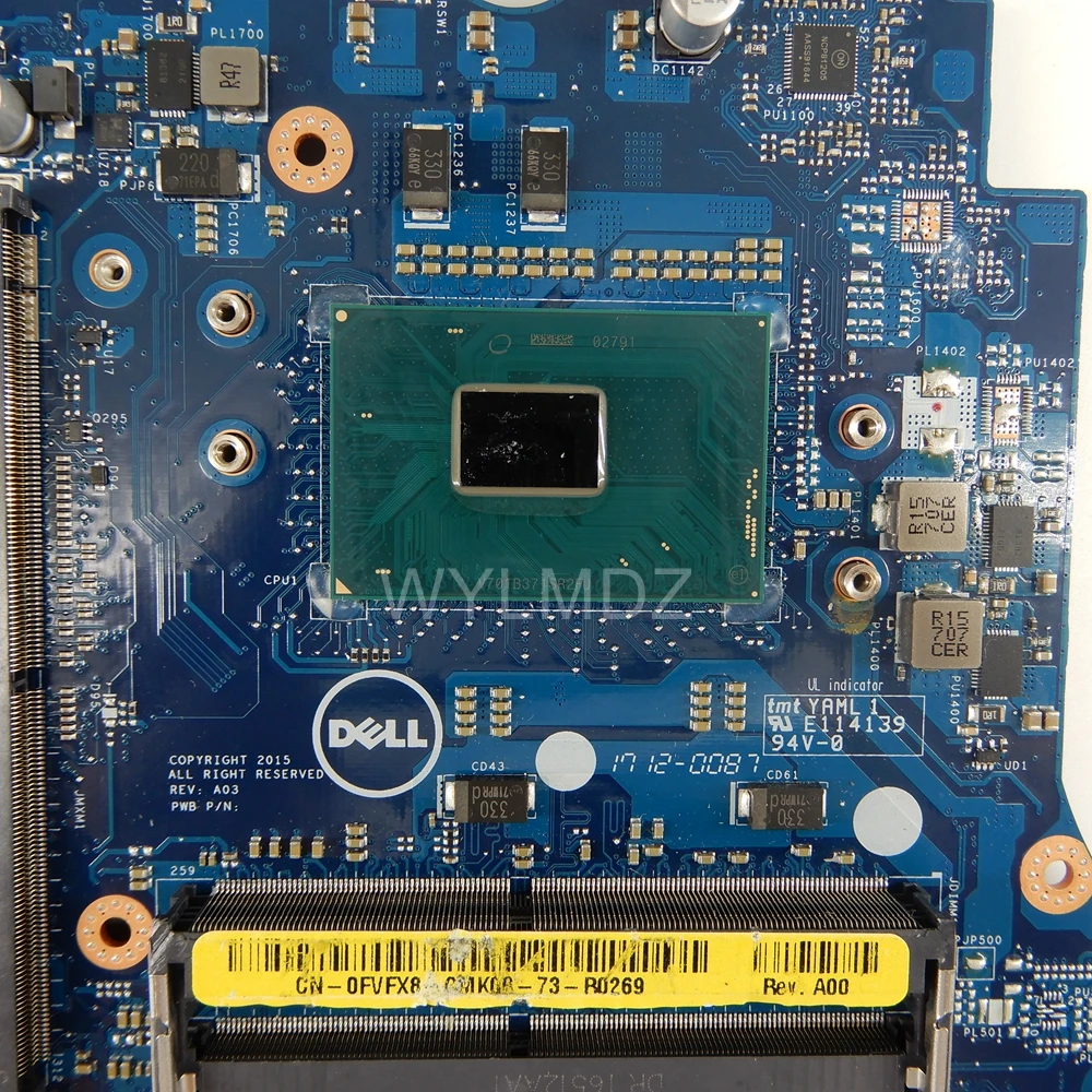 LA-C551P Laptop Motherboard For Dell Precision 17 7110 With i7-6820  i7-6920HQ CPU Notebook Mainboard 100% Tested OK