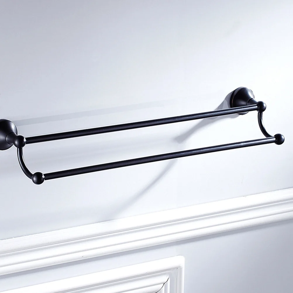 1 قطعة النحاس شريط مزدوج منشفة حامل الحائط تخزين الرف سطح أملس للحمام اكسسوارات المنزلية