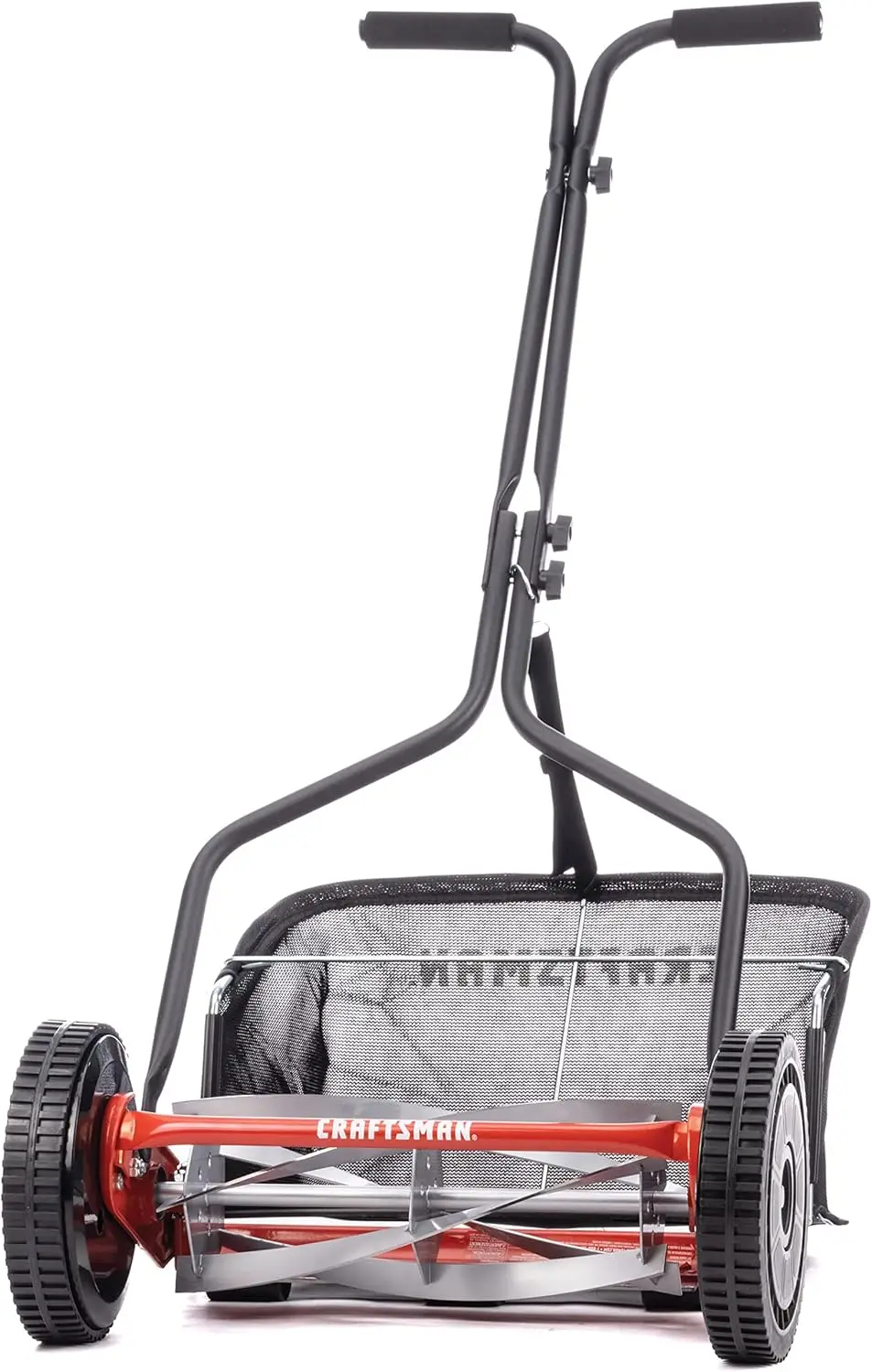 304-14CR 14-Inch 5-Blade Push Reel Lawn Mower with Grass Catcher, Red