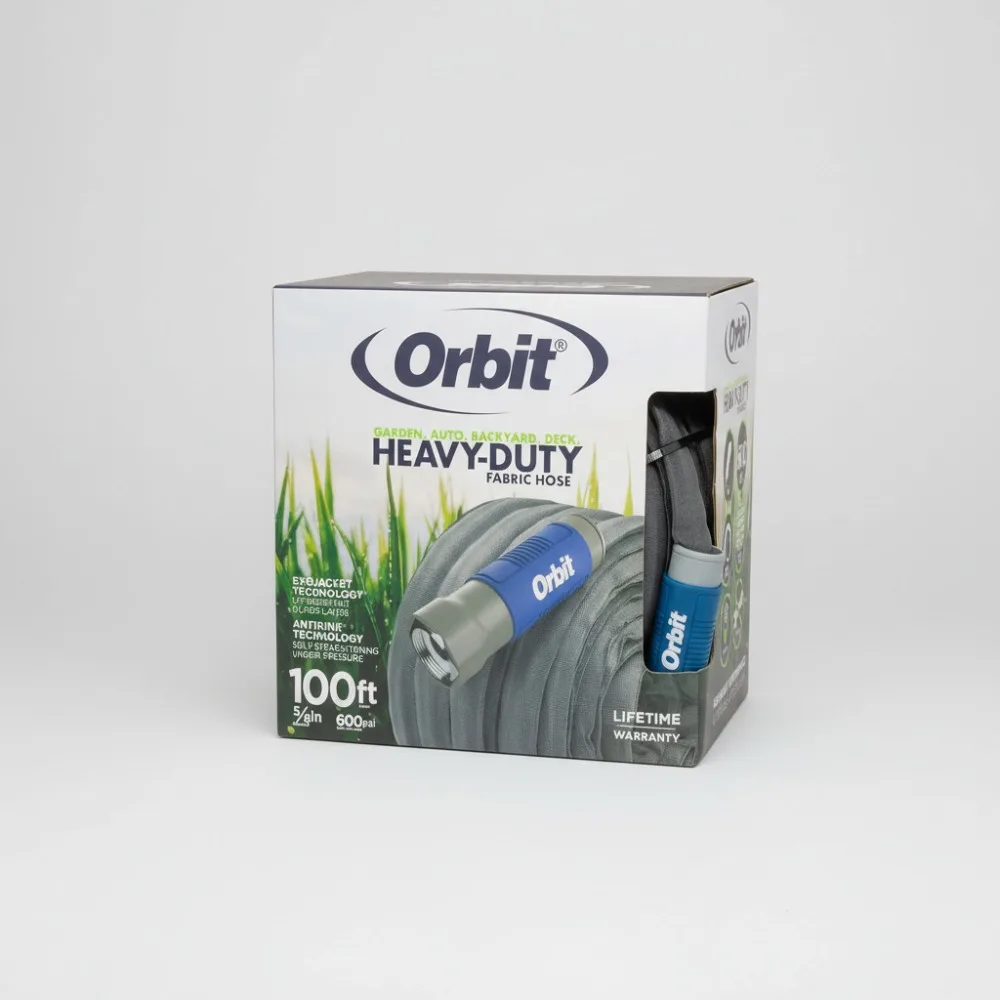 

Сверхмощный гибкий садовый шланг, 100 футов, 5/8 дюйма, безвоздушный полив для домашних садовников