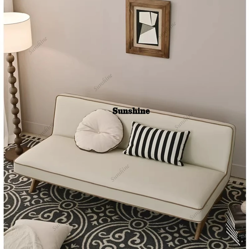 

Nordic simple sofa light retro leisure living room without armrests