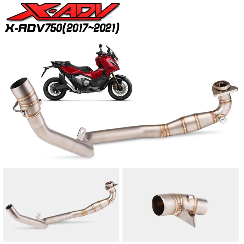 For Honda XADV 750 Complete Exhaust System With Front Header Pipe Motorcycle Muffler New