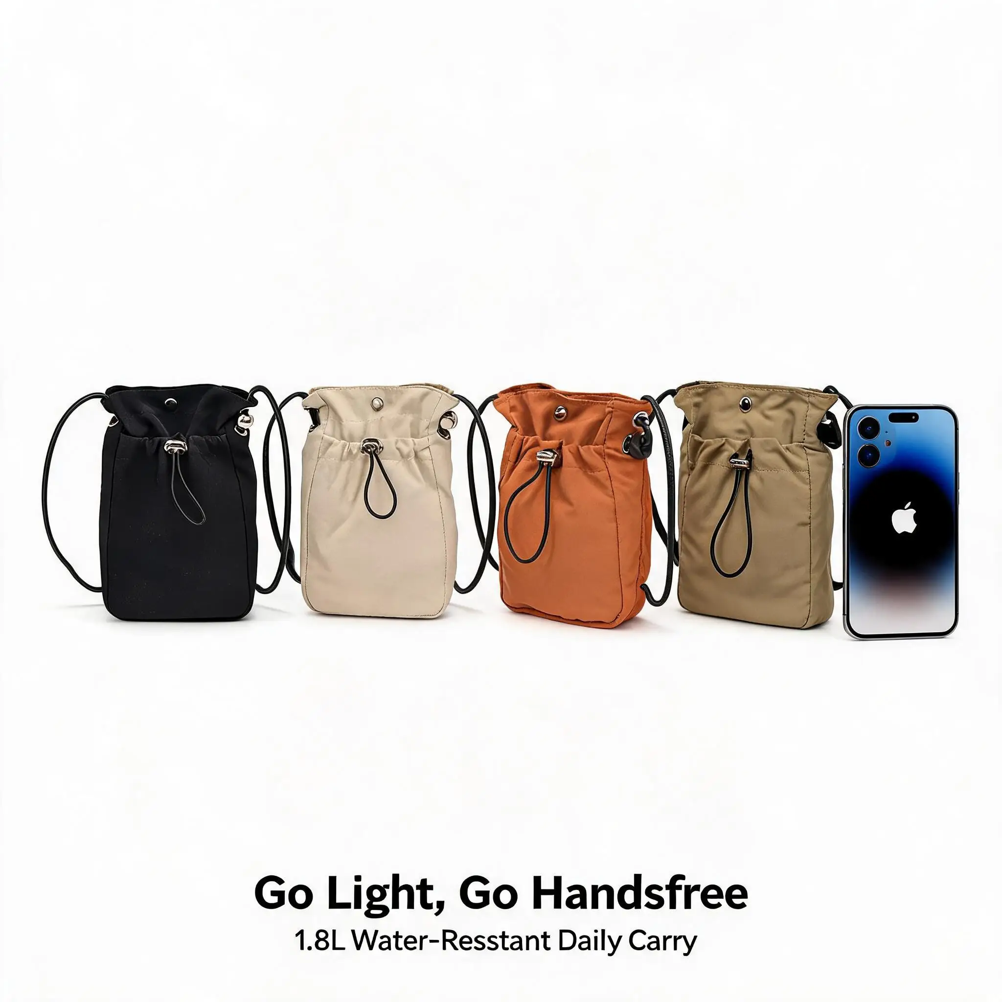 

2026 New Nylon Canvas Women Mini Crossbody Bag Soft Square Shoulder Bag Multifunctional Phone Wallet Messenger Purse