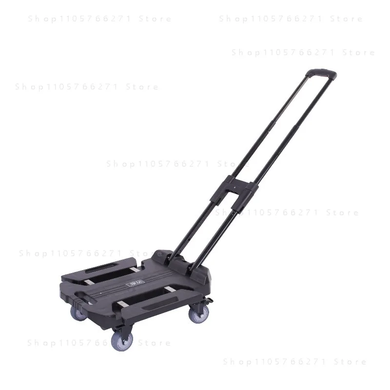 Folding Portable Flat Truck Fully Folding Household Luggage Truck Trailer Express Trolley Shopping Small Pull Truck