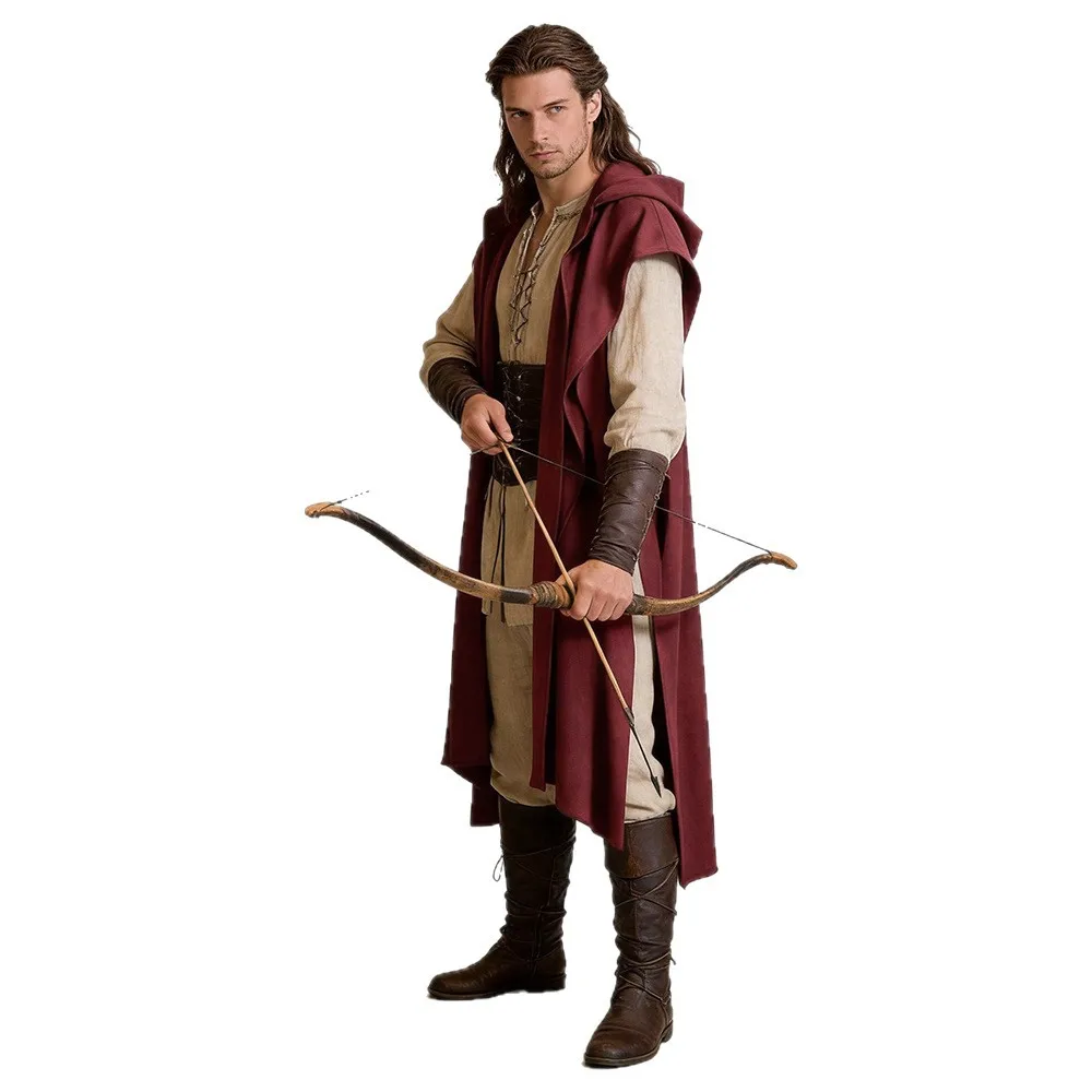 New Medieval Knight Robe Halloween Elf Warrior Cosplay Cloak Ethnic Women's Clothing Stage Performance Traditional Chinese Co...