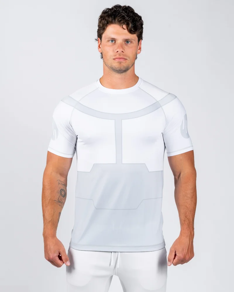 Herren Invincible Omni-Man Kompressions-Rashguard mit kurzen Ärmeln, schnelltrocknendes Fitness-Shirt für MMA, BJJ und Training, Superhelden-Cosplay-Sport-T-Shirt – Detail 10