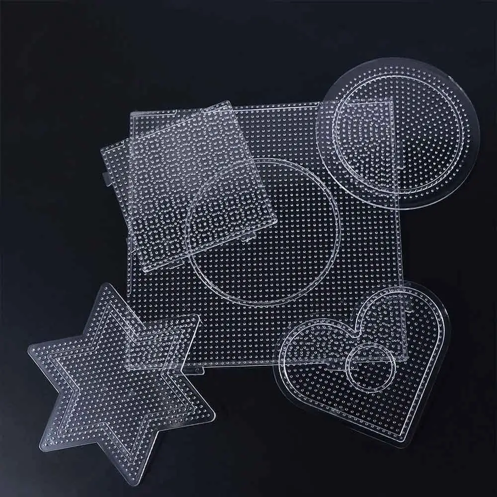 2.6mm perler Educational Toys Transparent Jigsaw Puzzle Figure Material Board Puzzle Template Pegboard Diy Toy Beads Template