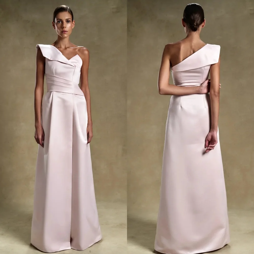 Простые классические драпированные трапециевидные платья трапециевидной формы с рюшами на одно плечо, длинные платья на заказ, платья для особых случаев, доступны размеры, современный стиль