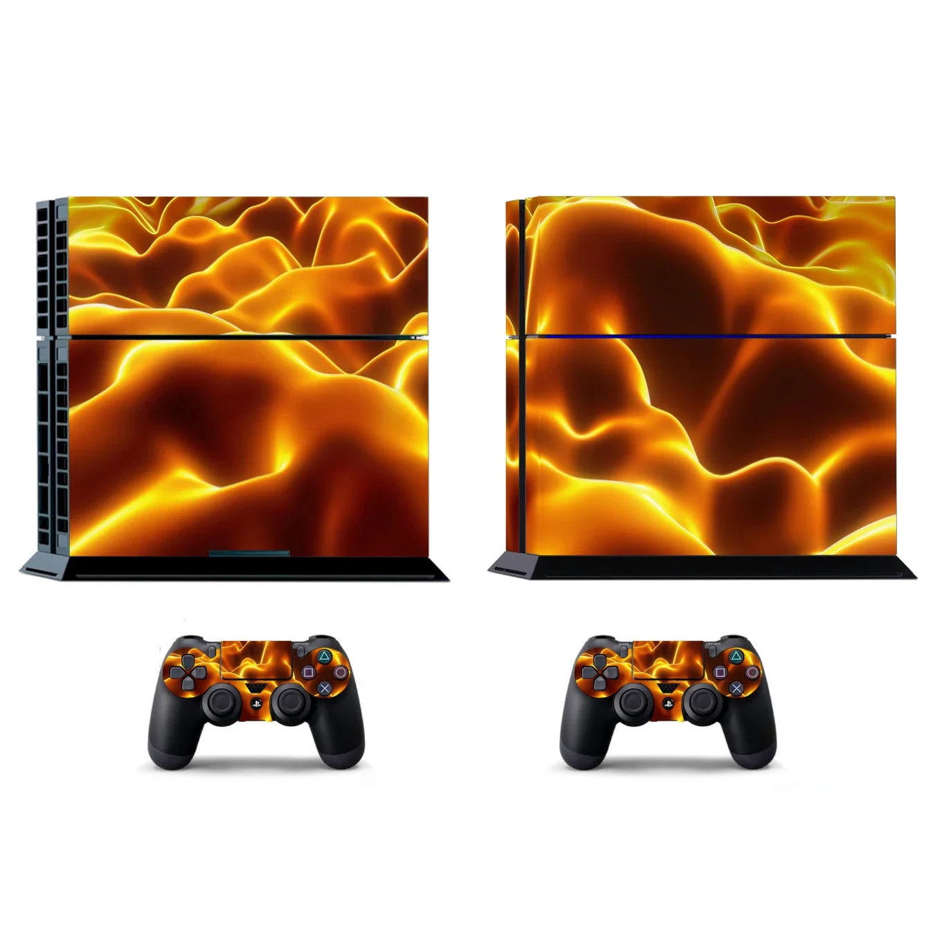 ملصق جلدي من الفينيل Fire 1562 لجهاز Sony PS4 PlayStation 4 و2 ملصقات جلود وحدة التحكم