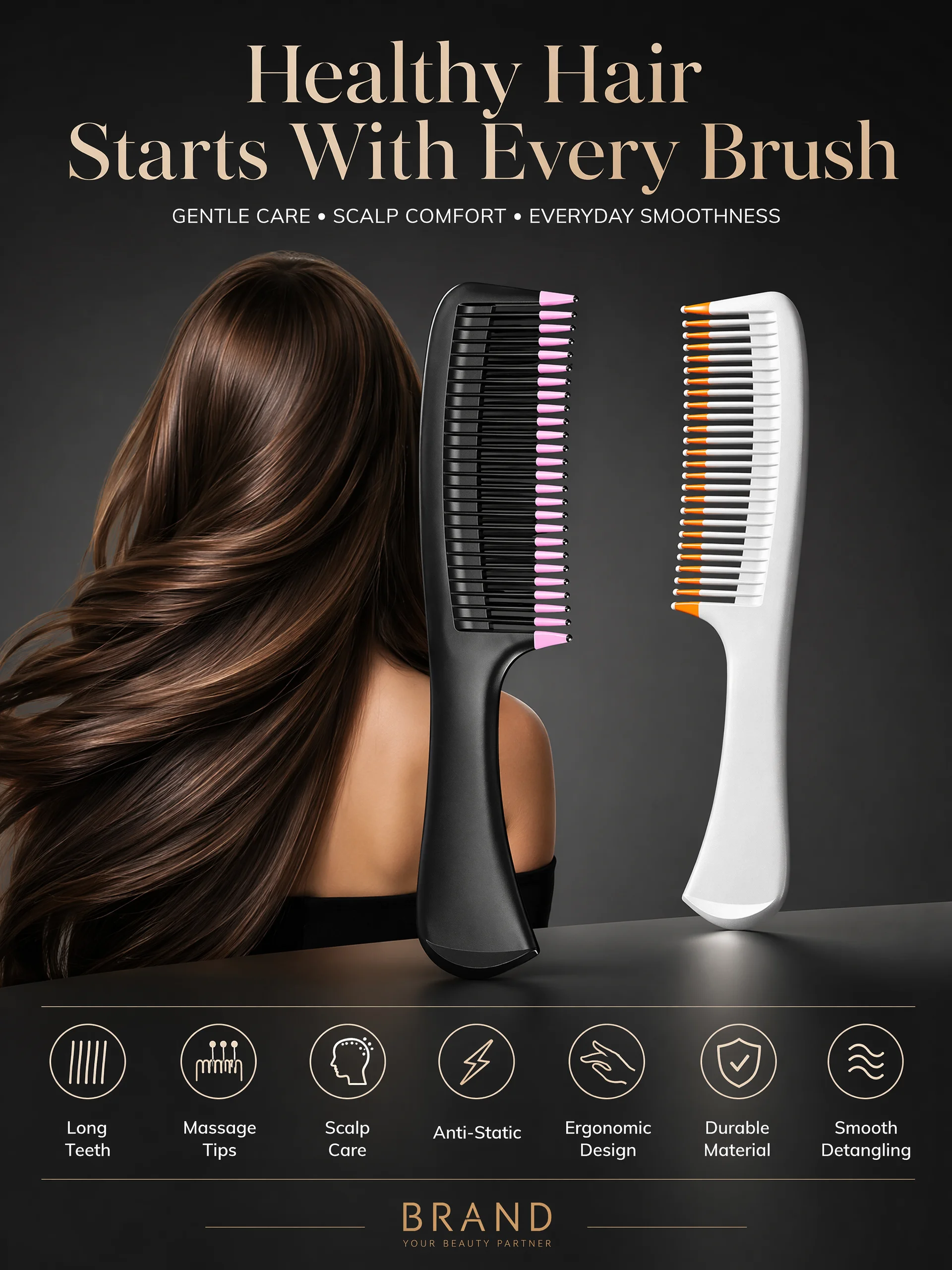Elite Paddle Hair Brush – Gentle Detangling & Scalp Massage Sdc7d82117f264e46a1a2529e2afc474dc