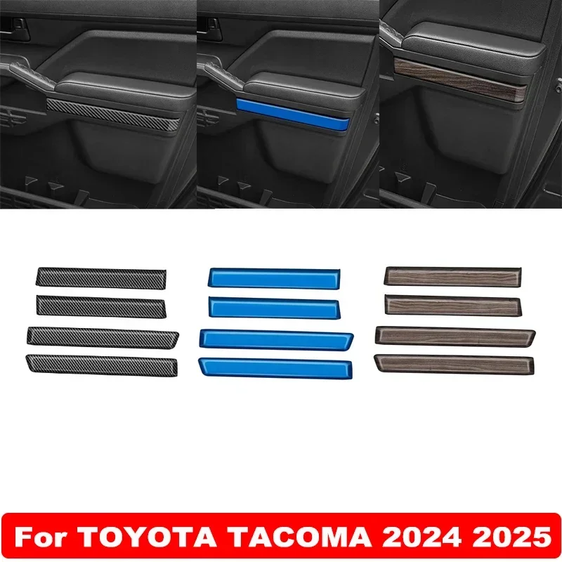 For TOYOTA TACOMA 2024 2025 ABS Carbon Fiber Car Inner By Armrest Handle Cover Trim Sticker Car Accessories