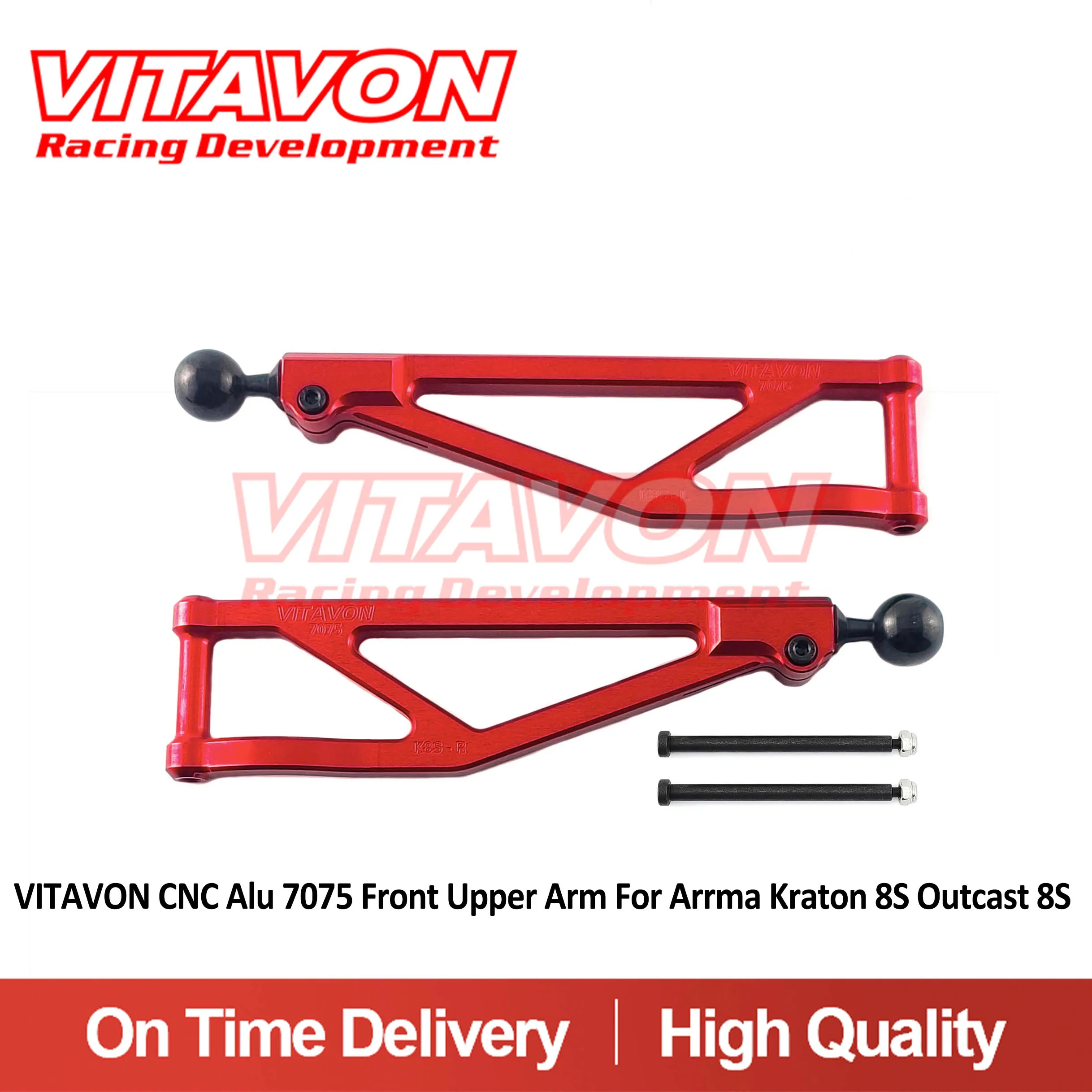 VITAVON CNC Alu 7075 Front Upper Arm For Arrma Kraton 8S Outcast 8S