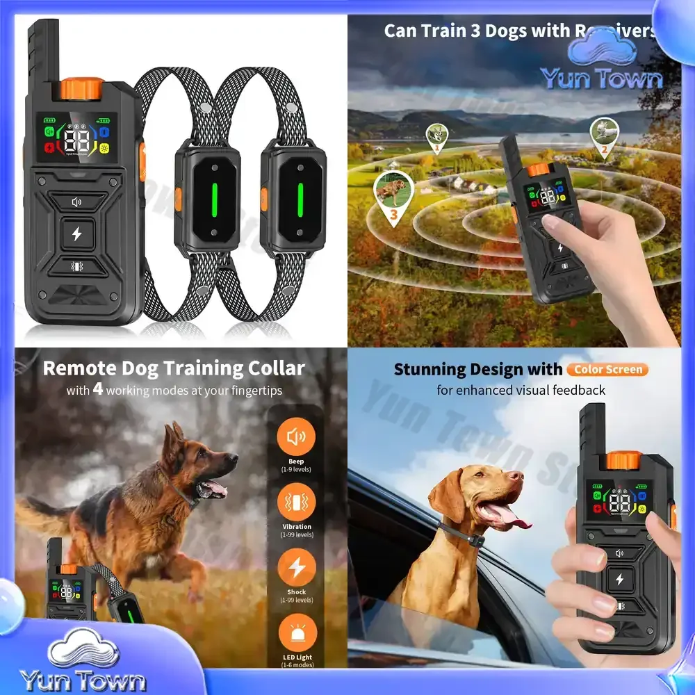 Innovative Waterproof Rechargeable Dog Shock E-Collar 2600FT Remote Dog Training Collar with 3 Training Modes