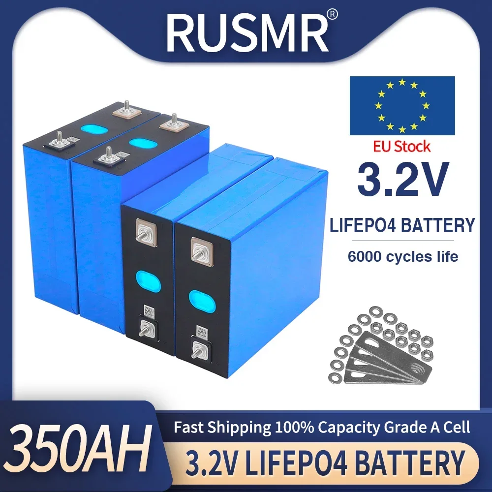 3.2V 50AH 100Ah 230AH 320AH 350AH Lifepo4 Battery Pack DIY 12V 24V 36V 48V Grade A Rechargeable Cell For Boat Golf Cart RV Solar