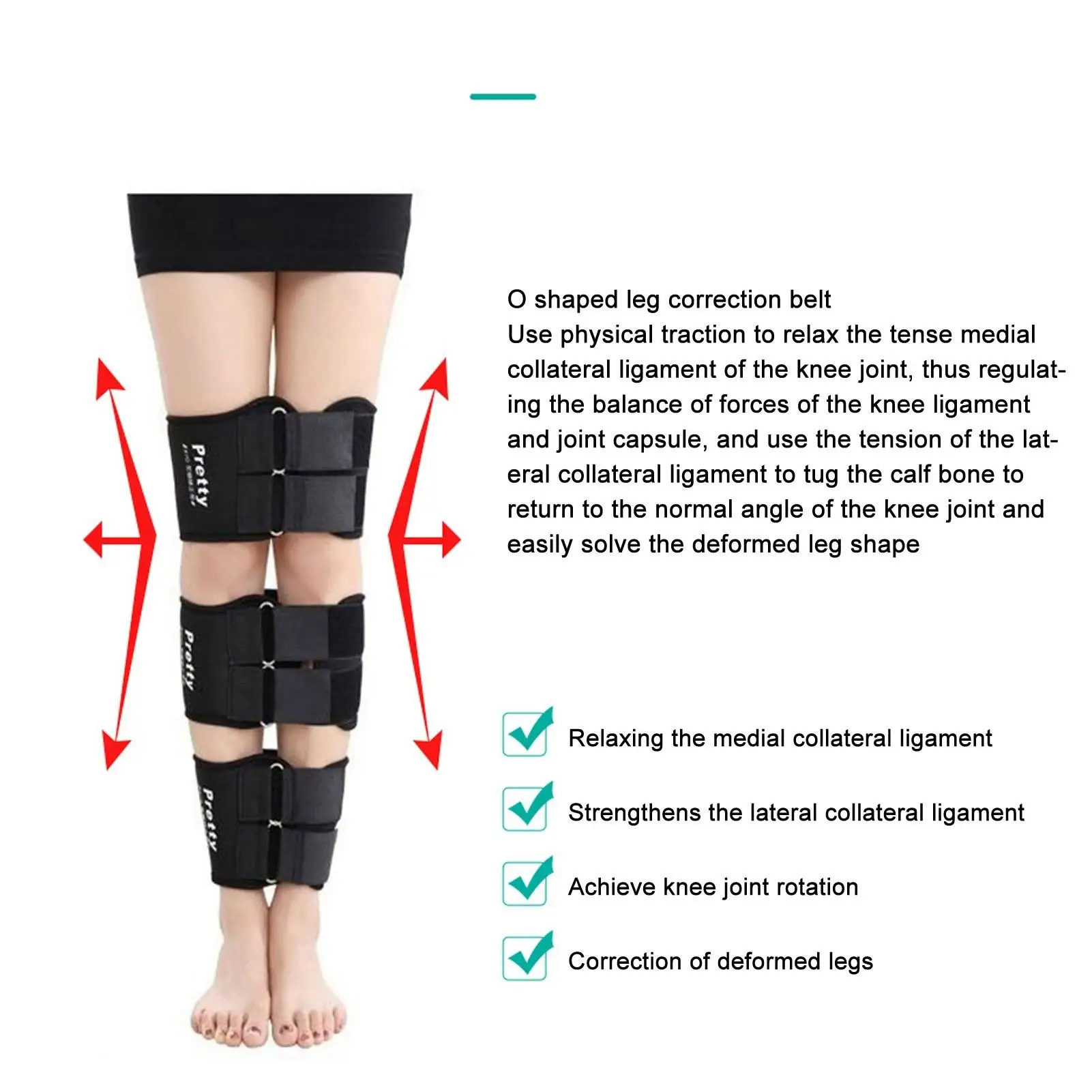 Tor de posture extensible pour les jambes de type x /O, 3 pièces