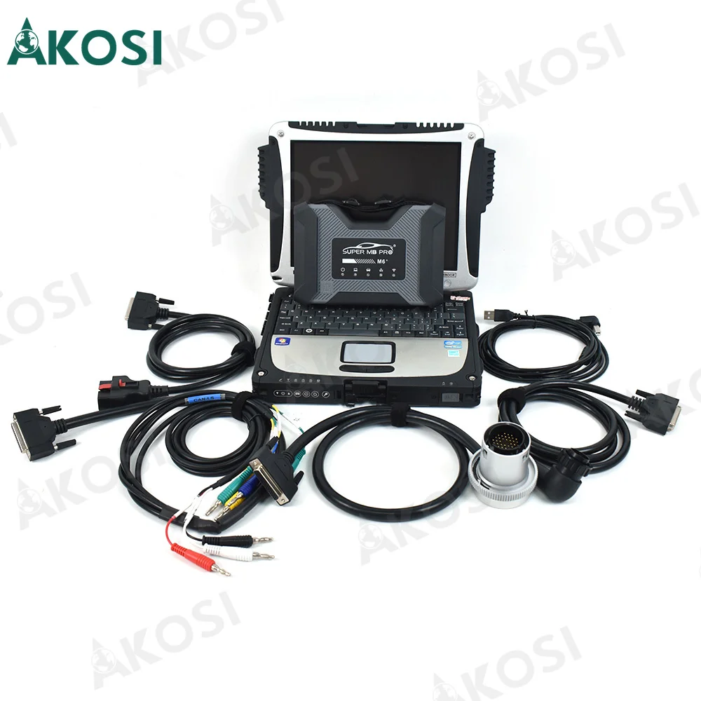 2024 SUPER MB PRO M6+ Full Version DoIP For Benz Diagnostic Scanner Supports ForB-MW Aicoder/ E-sys with CF19 laptop