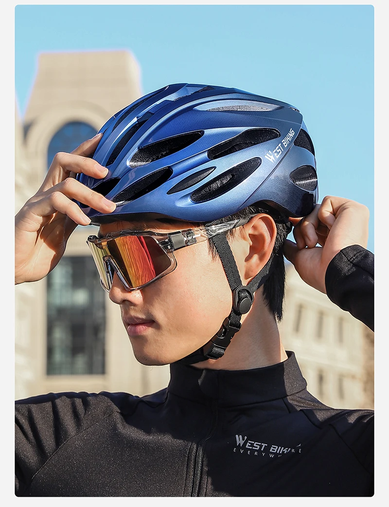 WEST BIKING Fahrradhelm, leicht, integriert geformt, 24 Belüftungslöcher mit Moskitonetz für Mountainbike, Rennrad, Herren, Damen, Sicherheit – Detail 15