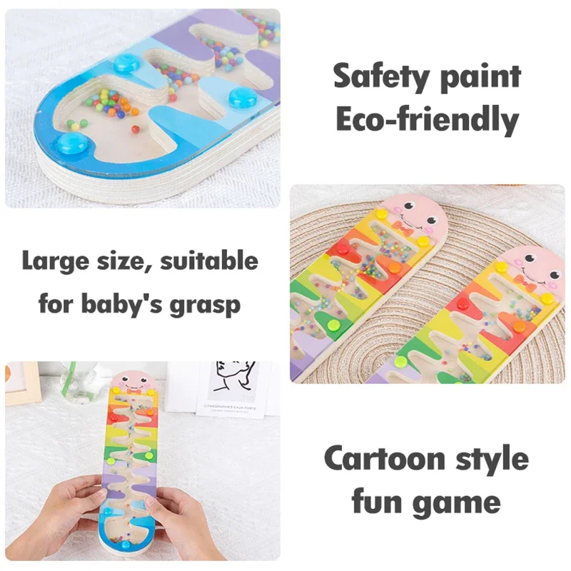 아기 레인 스틱 악기 장난감 대형 나무 무지개 레인메이커 보드 모래시계 몬테소리 감각 장난감 유아용 선물