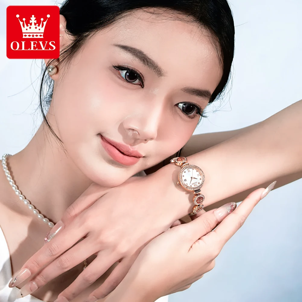 OLEVS 5630, женские кварцевые часы, водонепроницаемые наручные часы с автоматической датой, модные часы в китайском стиле, часы на удачу, женские часы-браслет, подарок