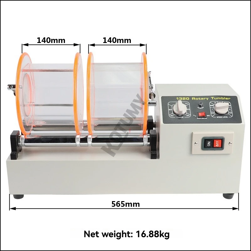 BIG CAPACITY Rotary Tumbler Polishing Derusting Polishing Single And Double Tube Clean Coins,Gold And Silver Jewelry