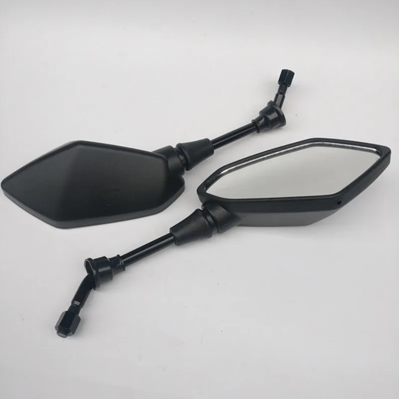 Lmodri 2pcs/Pair Motorcycle Mirror Scooter E-Bike Rearview Mirrors Electrombile Back Side Convex Mirror 8mm 10mm Carbon Fiber