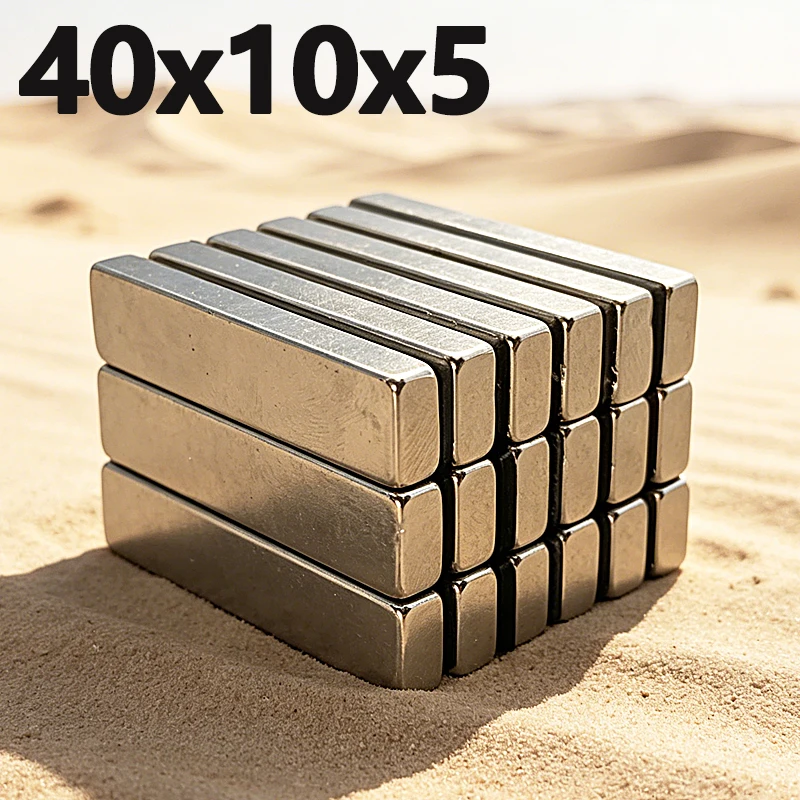 5-25pcs 40x10x5mm Magnet Big Square Neodymium Magnet N35 NdfeB Permanent Magnetic Imanes 40*10*5mm Accessory Garage Tool Fridge