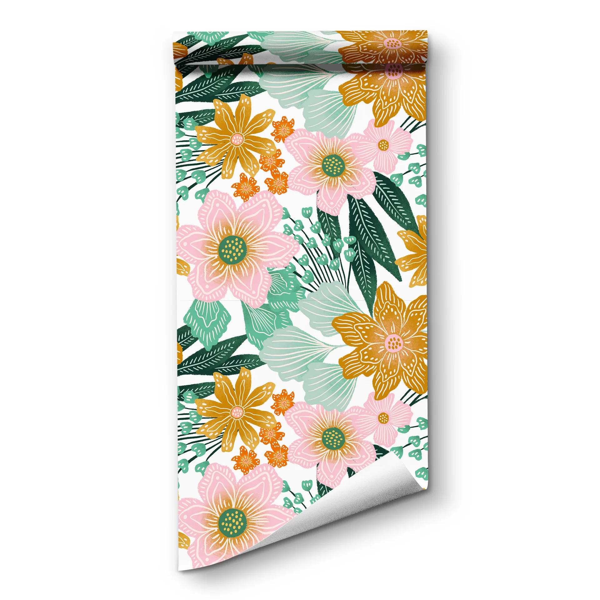 

Floral Peel and Stick Wallpaper Boho Classic Self Adhesive Removable Wallpaper for Bedroom Living Room Nursery Accent Wall