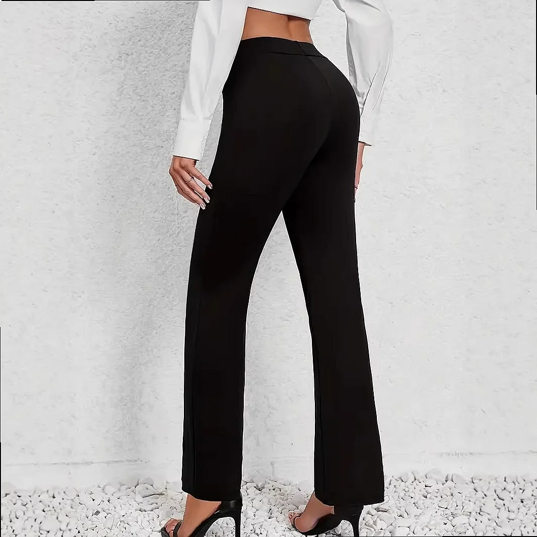 Custom Casual Straight Leg Pants Women Loose Trousers Spring Summer Matching Sets