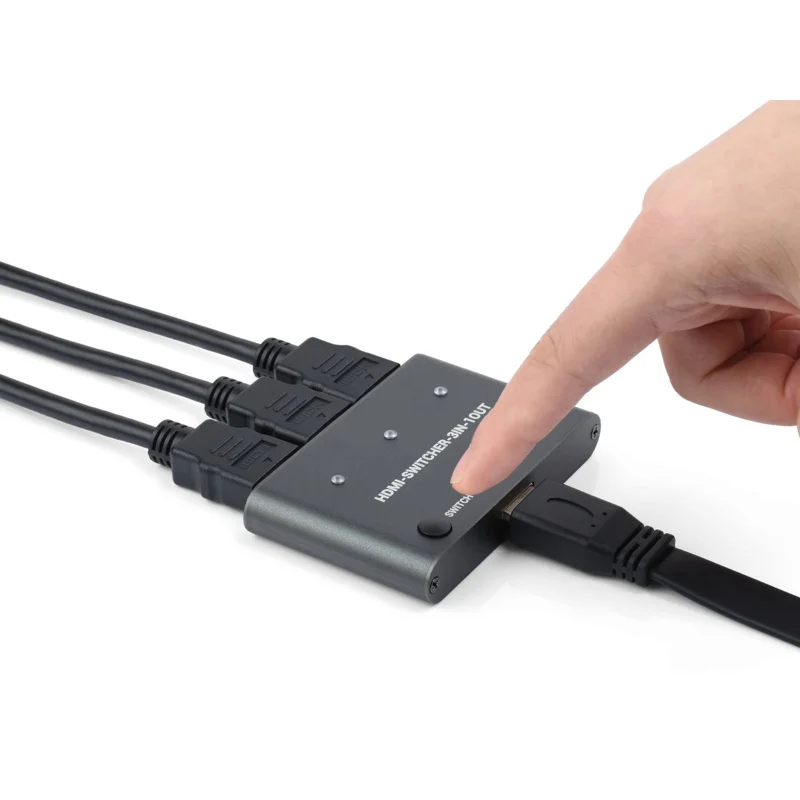 Waveshare HDMI 4K Switcher, 3 In 1 Out, One-Click Switch  Input Devices To Share One HDMI Screen, High-Resolution And Smooth