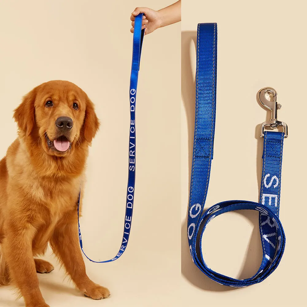 Small Pet Dogs and Cat Leashes Solid color Service Dog & Emotional Support Jacquard Leash Reflection Strong Pet Walking Training