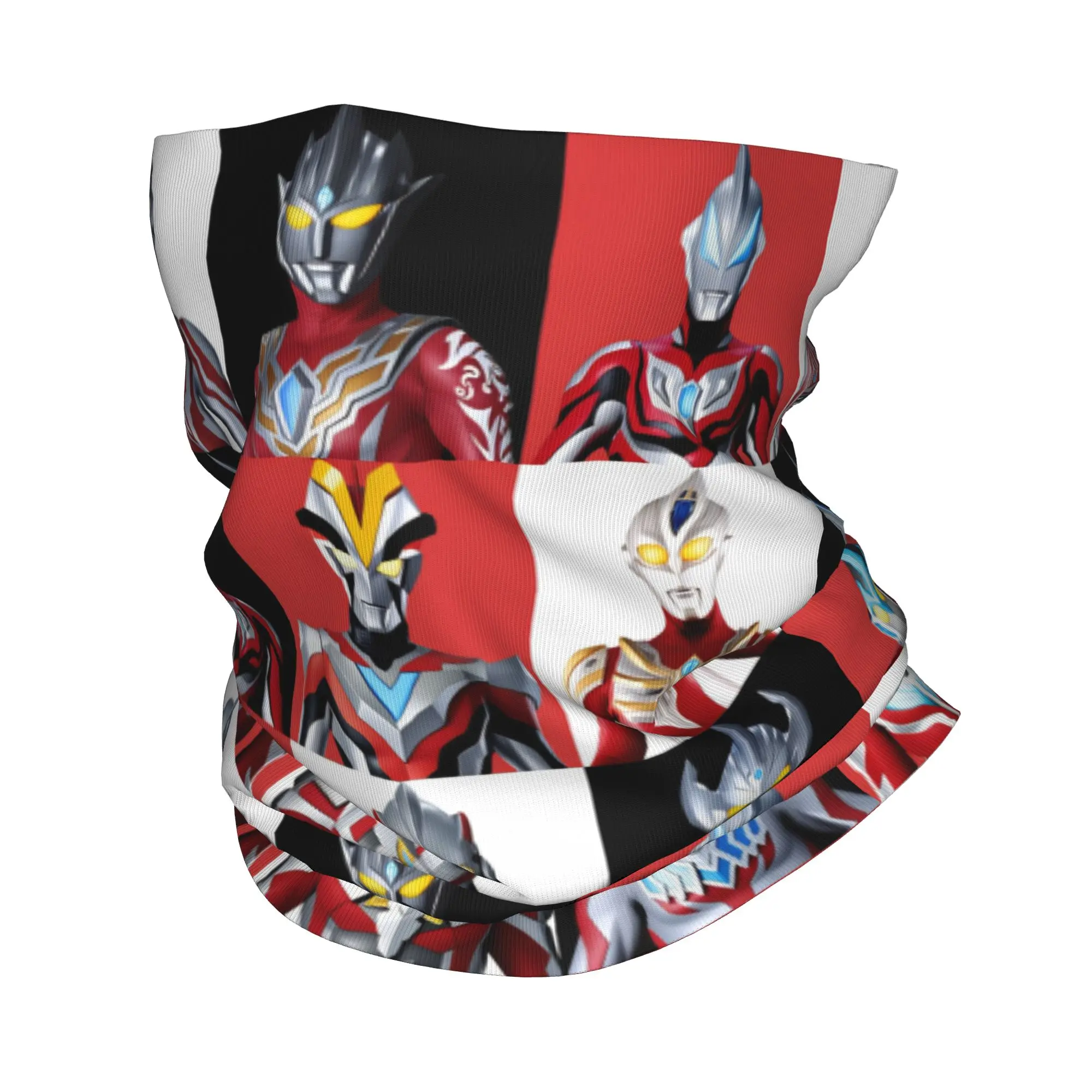 Checkered Plaid Ultraman Comics  Bandana Neck Gaiter for Ski Camping Men Women Wrap Scarf Anime Cartoon  Balaclava Warmer