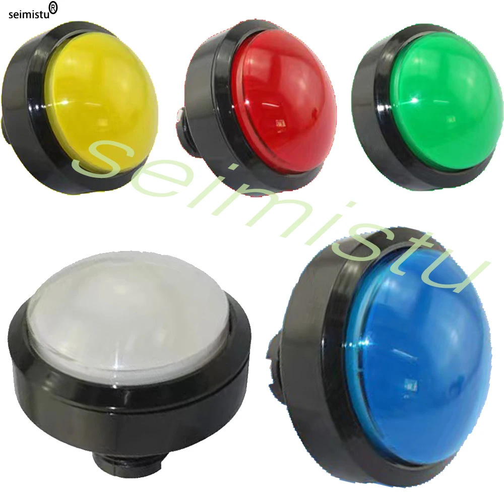 Arcade Button LED Light Lamp 60MM Big Round Arcade Video Game Player Push Button LED Illuminated Push Button Switch DC5V/12V Lig