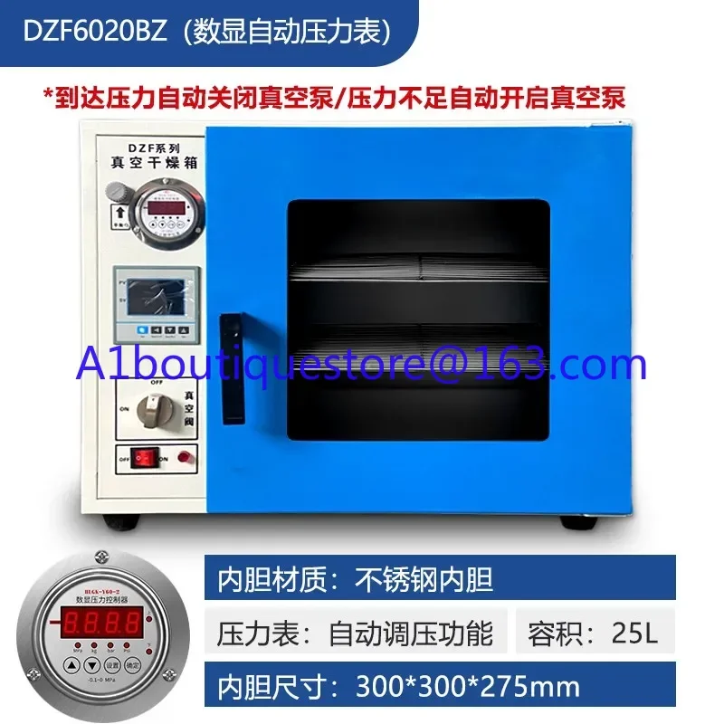 Oven Pengeringan Vakum Stainless Steel Laboratorium DZF-6020