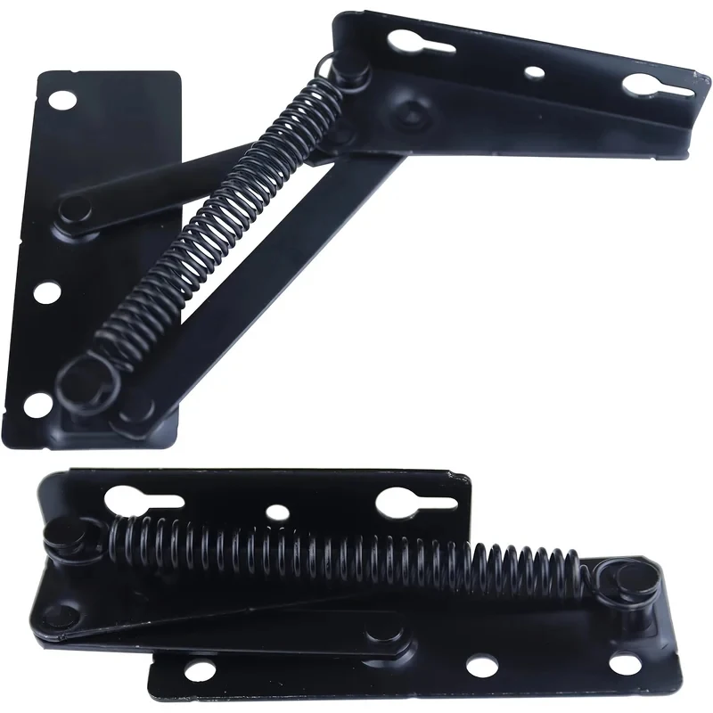 Heavy Duty Steel 80° Folding Lift Spring Hinges for Cabinet Sofa Bed Furniture view 2