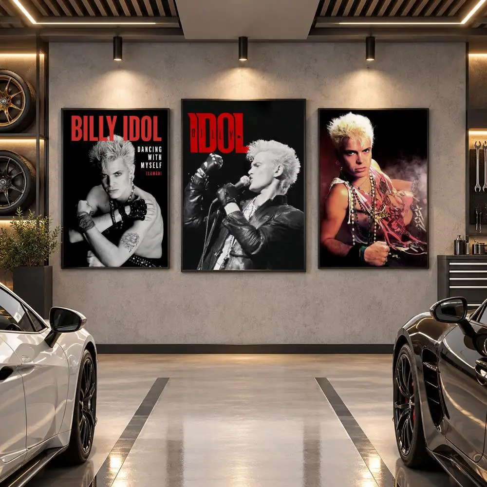 B-Billy I-Idol Poster Wall Art Sticker For Living Room Bedroom Bar Home Decor Mural Painting Decoration