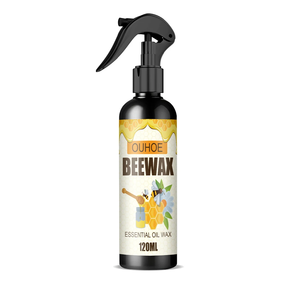 120ml Natural Micro-Molecularized Beeswax Spray Waterproof Multipurpose Wear Resistant for Wooden Furniture Floors